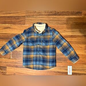 Cat & Jack Blue and Yellow Plaid Button Down Shirt